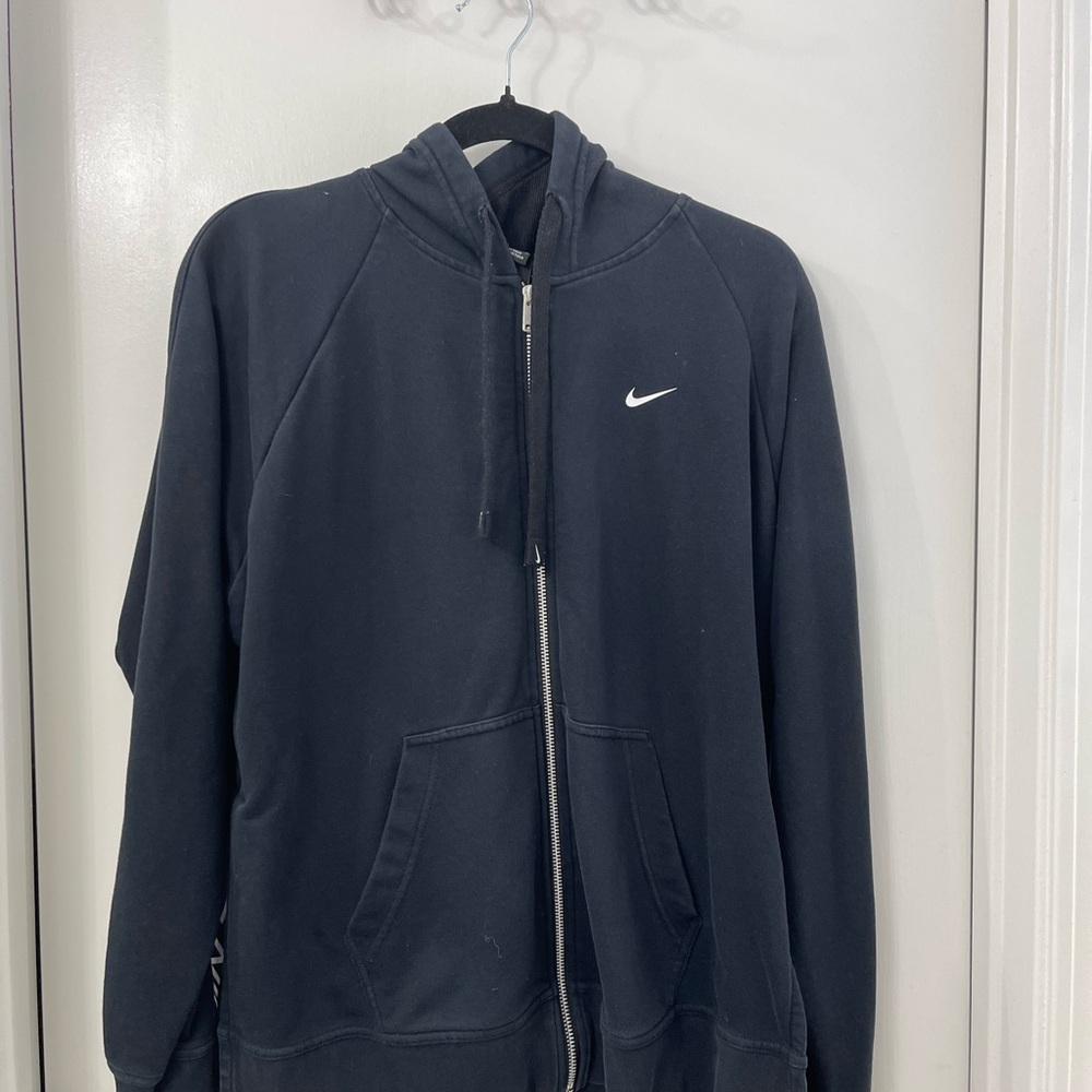 Nike Dark Hoodie with White Logo